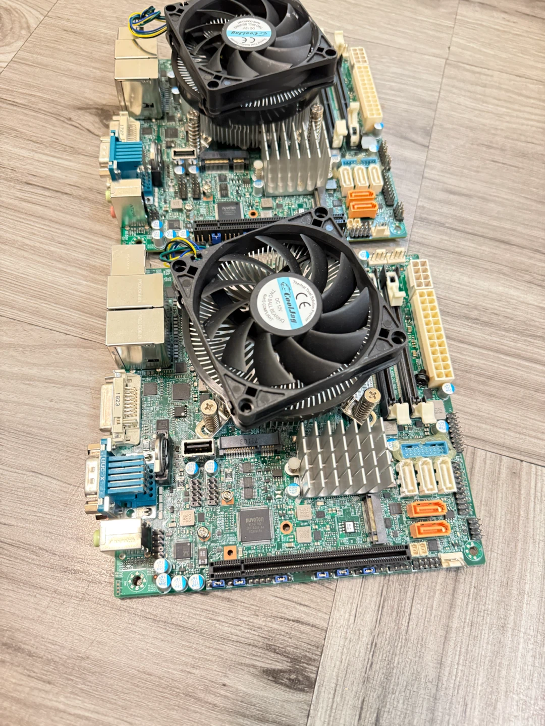 Lot of 2 Mini ITX Motherboards with CPU Coolers has cpu inside - photo 3