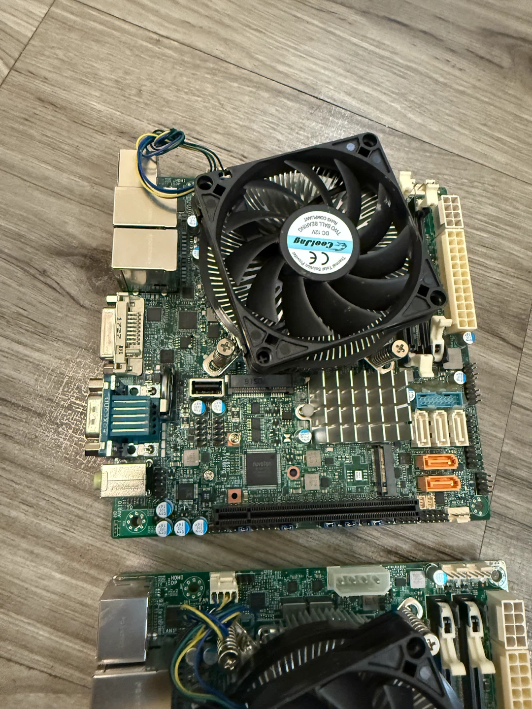 Lot of 2 Mini ITX Motherboards with CPU Coolers has cpu inside - photo 4