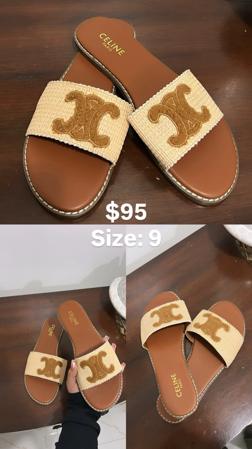 Celine Paris Slide Sandals Size 9
