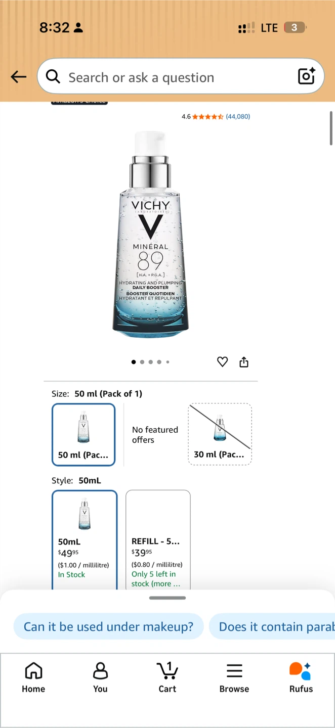 Vichy Mineral 89 Daily Booster 50ml