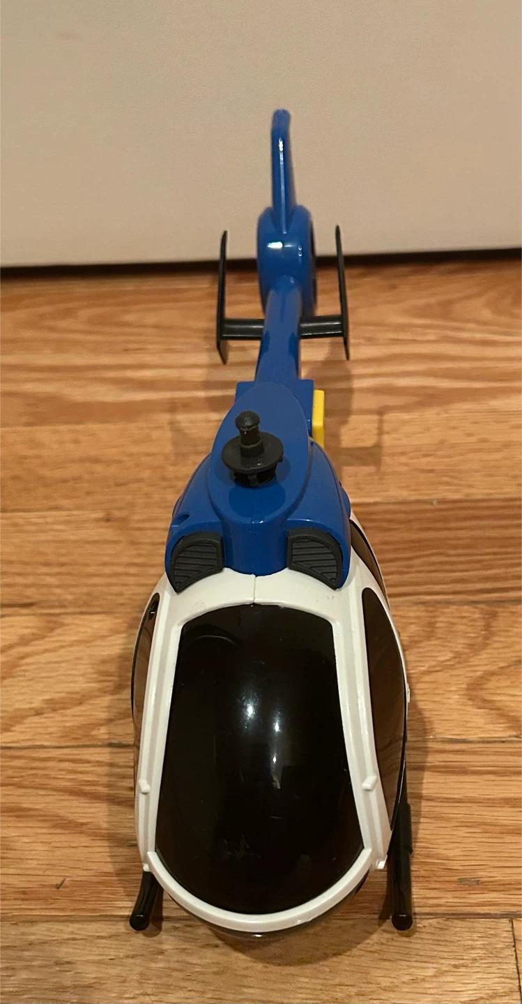 Blue and White Aviation Police Toy Helicopter