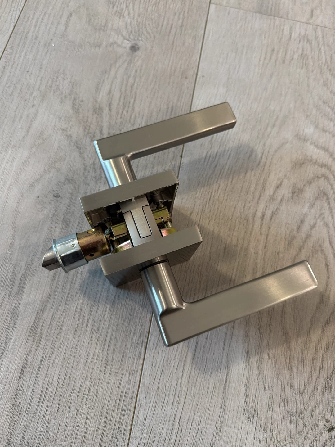 Brushed Nickel Door Lever Set
