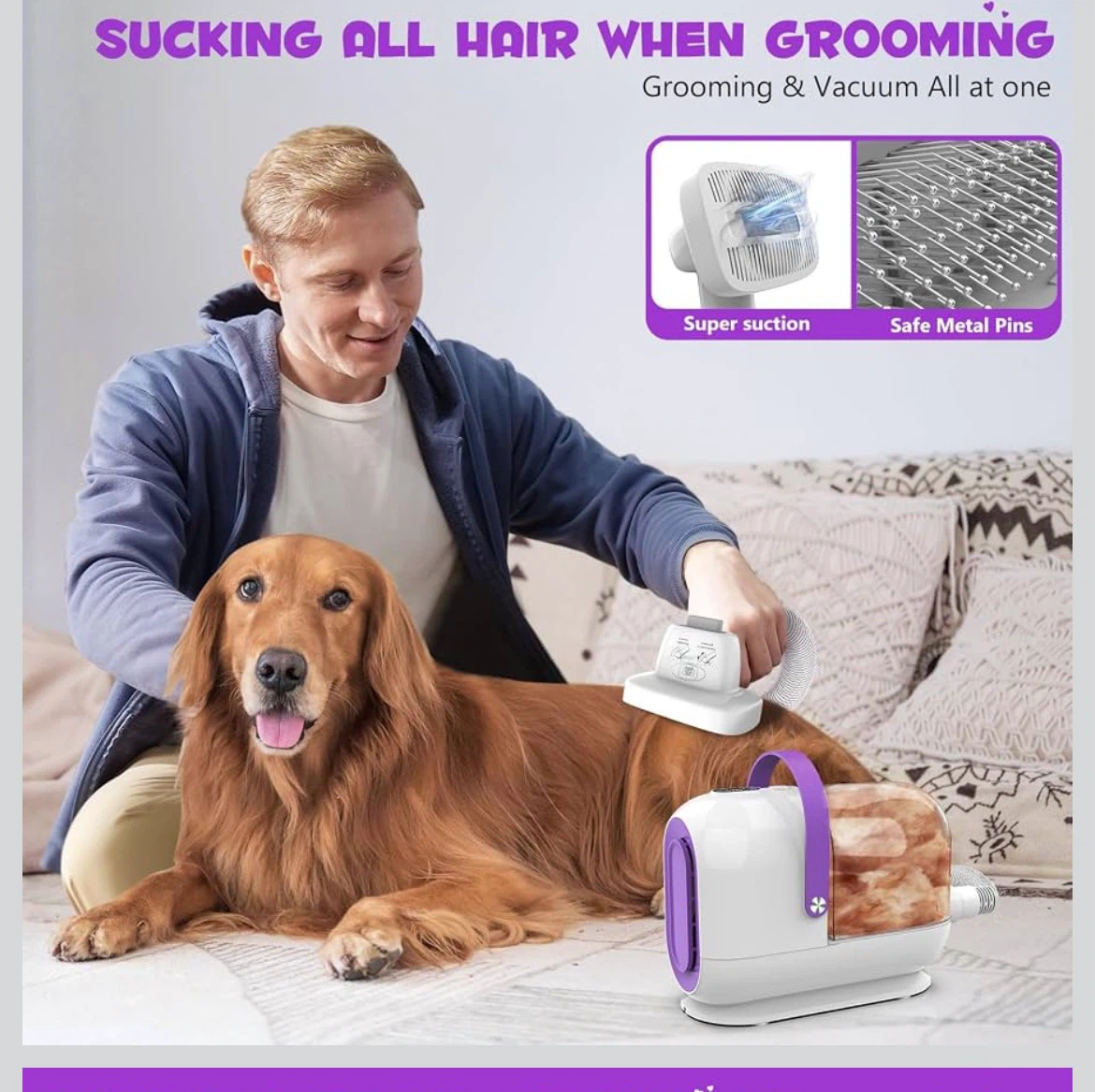 Homeika All-in-One Pet Grooming Kit & Vacuum - photo 3