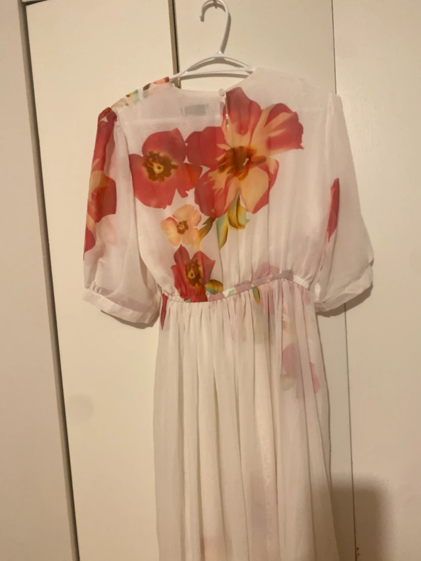 White floral sheer dress - photo 2