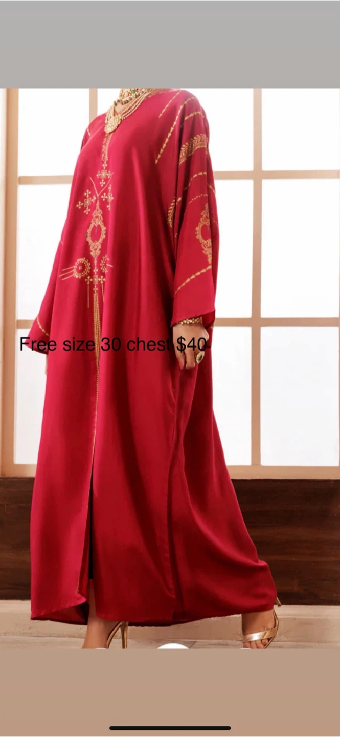 Red with golden kaftan