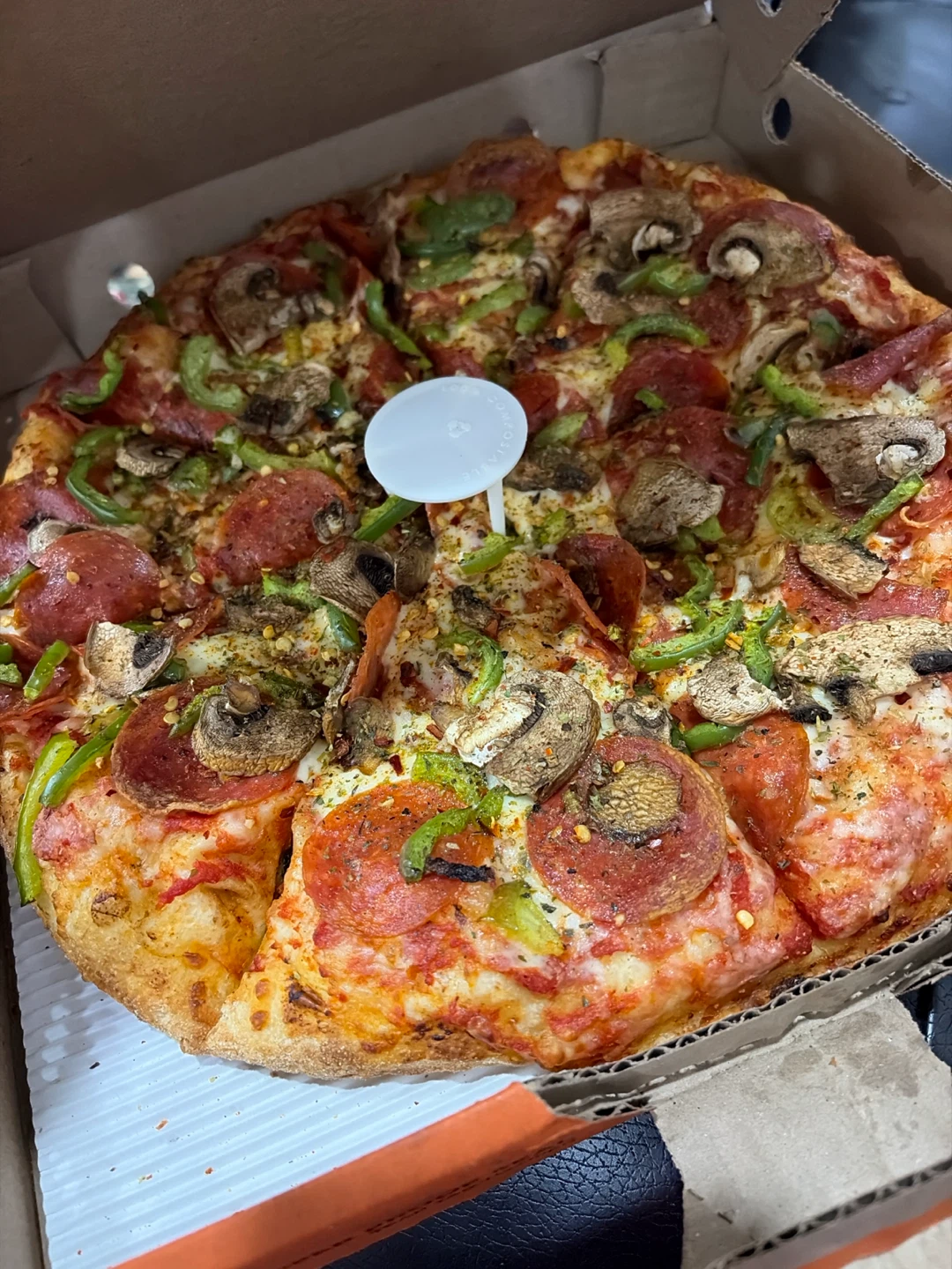 Free non halal Pepperoni and Mushroom Pizza