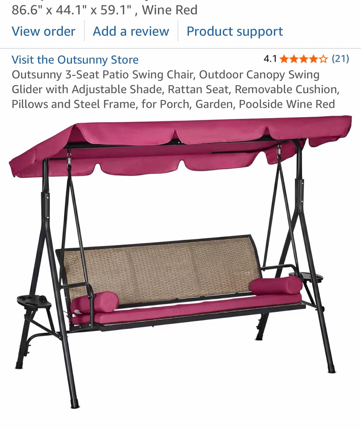 3 Seats patio swing, ( Brand new in the box)
