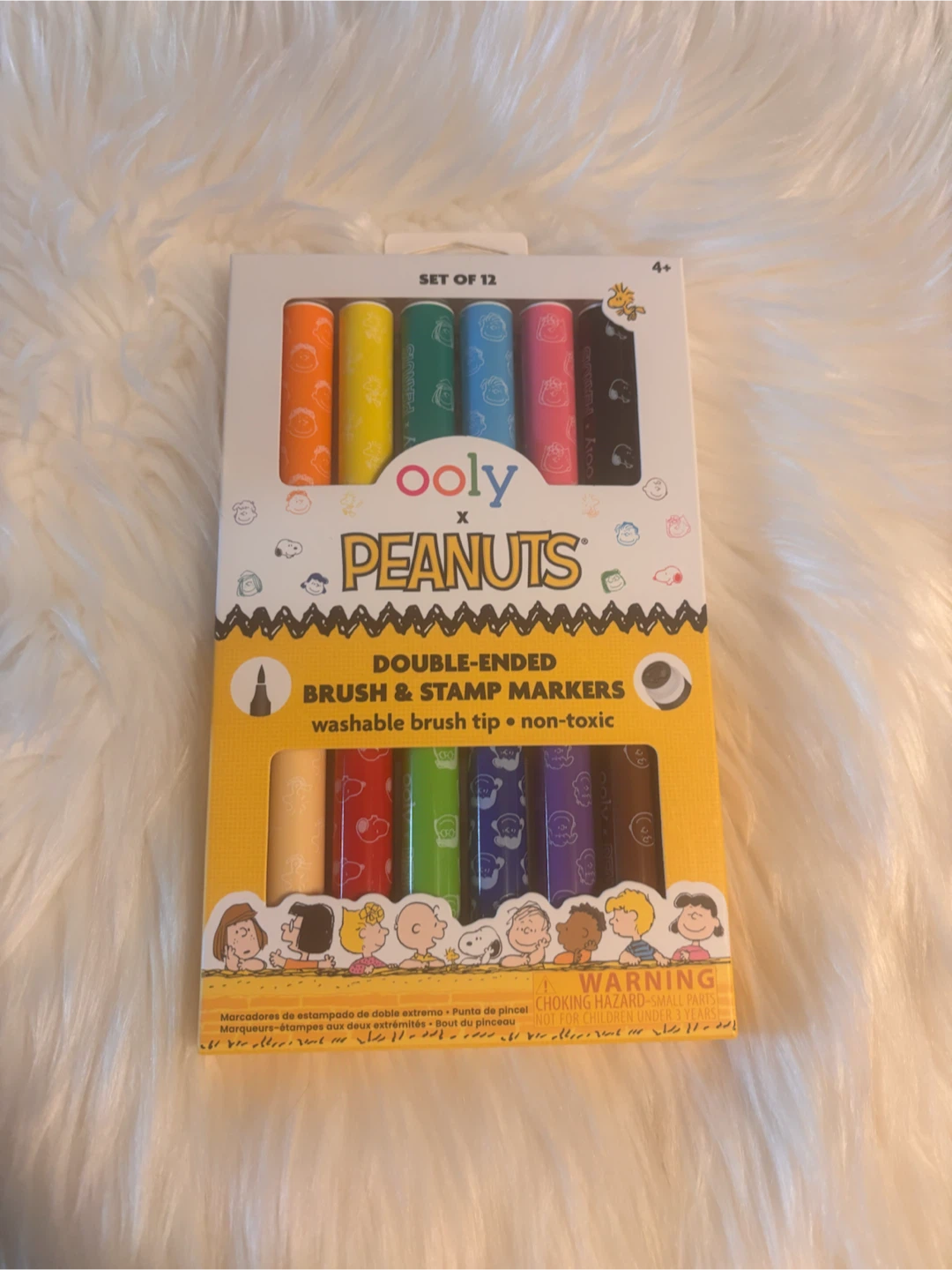 Ooly x Peanuts Double-Ended Brush & Stamp Markers - Set of 12