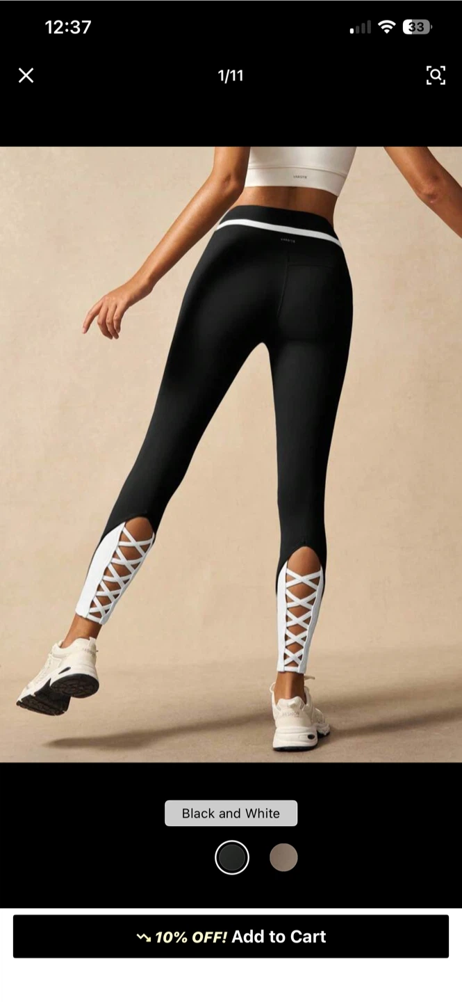 Vamoda Black and White Leggings