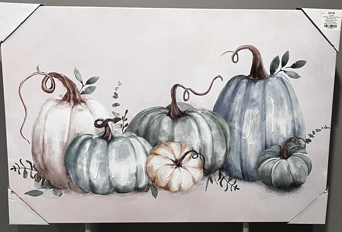 Autumn Harvest Pumpkins Canvas Wall Art