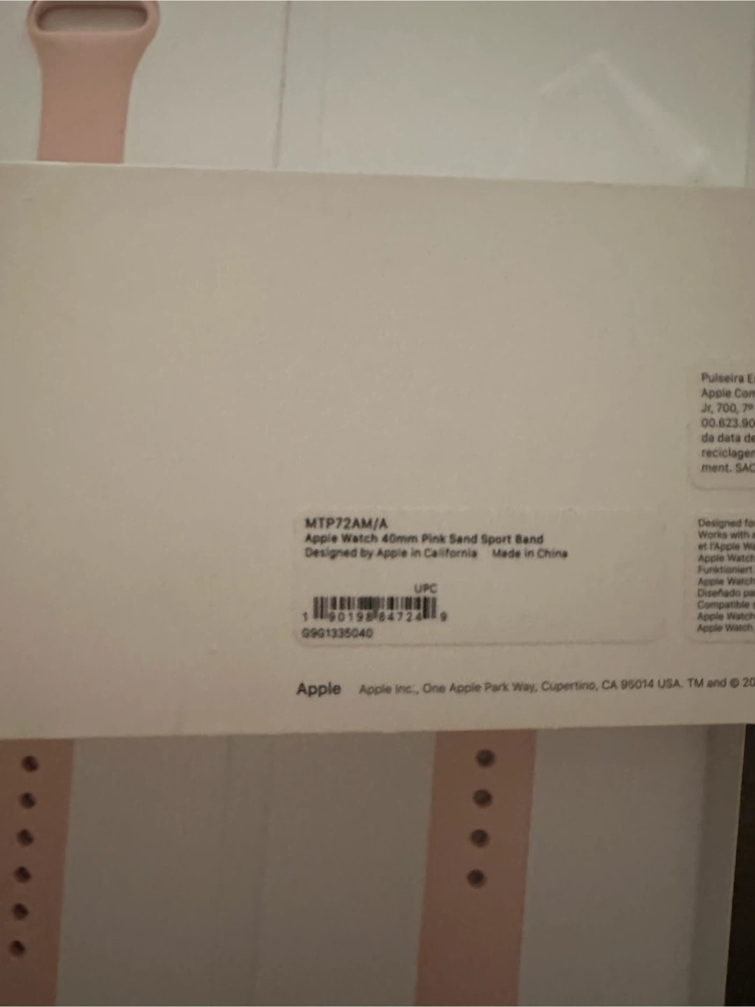 Apple Watch 40mm Pink Sand Sport Band - photo 2