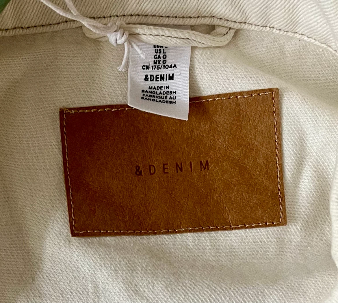 DENIM Cream Oversized Denim Jacket Size L - photo 5