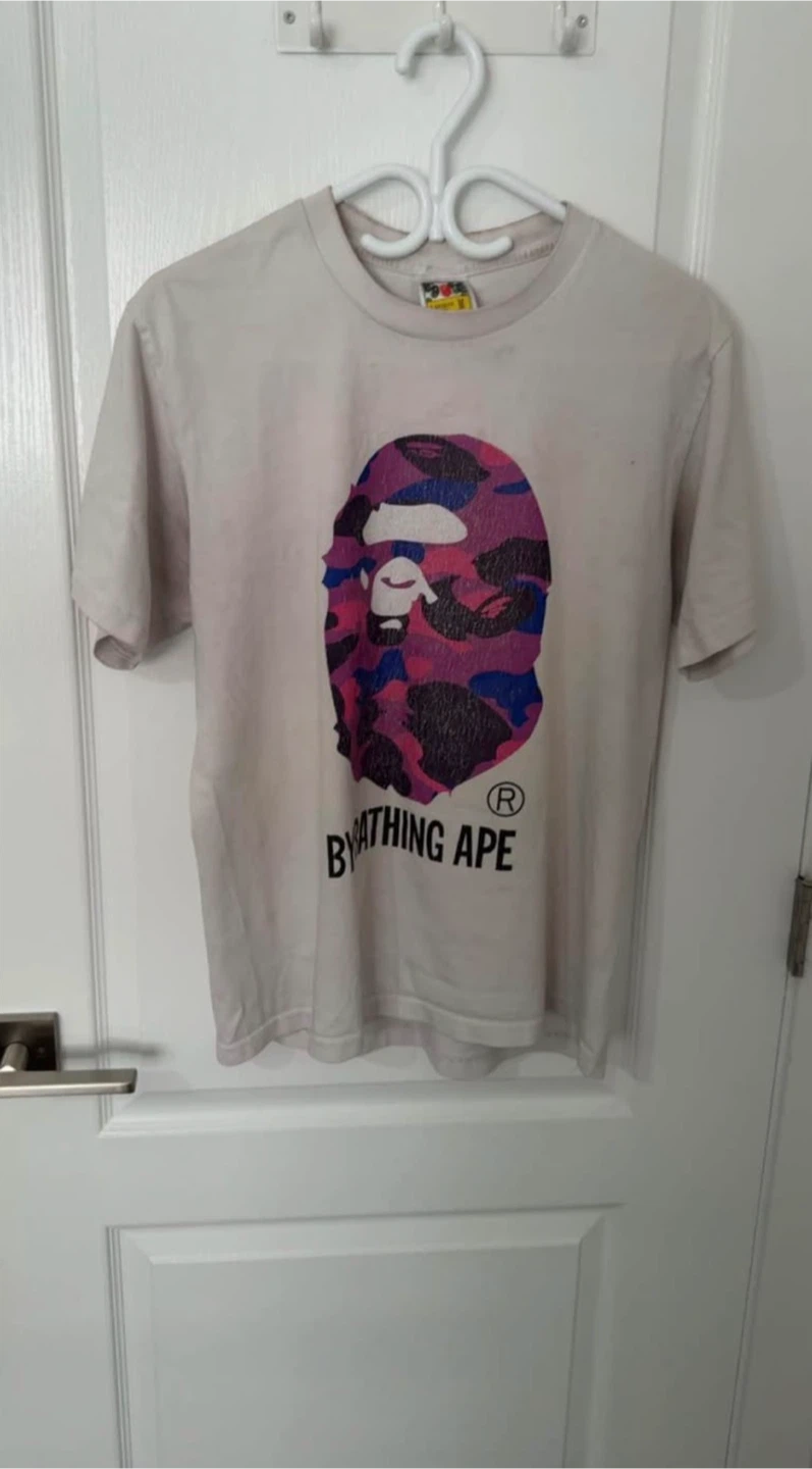 BAPE A Bathing Ape Camo Ape Head T-Shirt White - photo 3