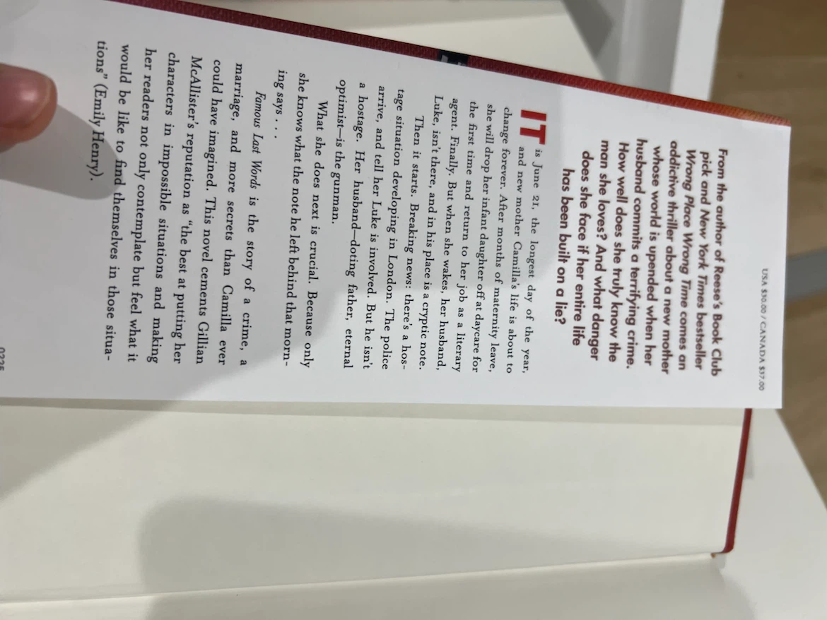 Famous last words book - photo 2