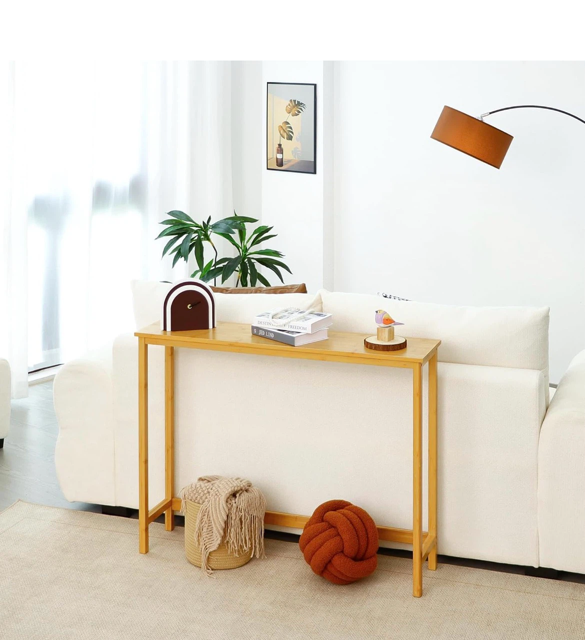 VASMIA 39" Bamboo Console Table