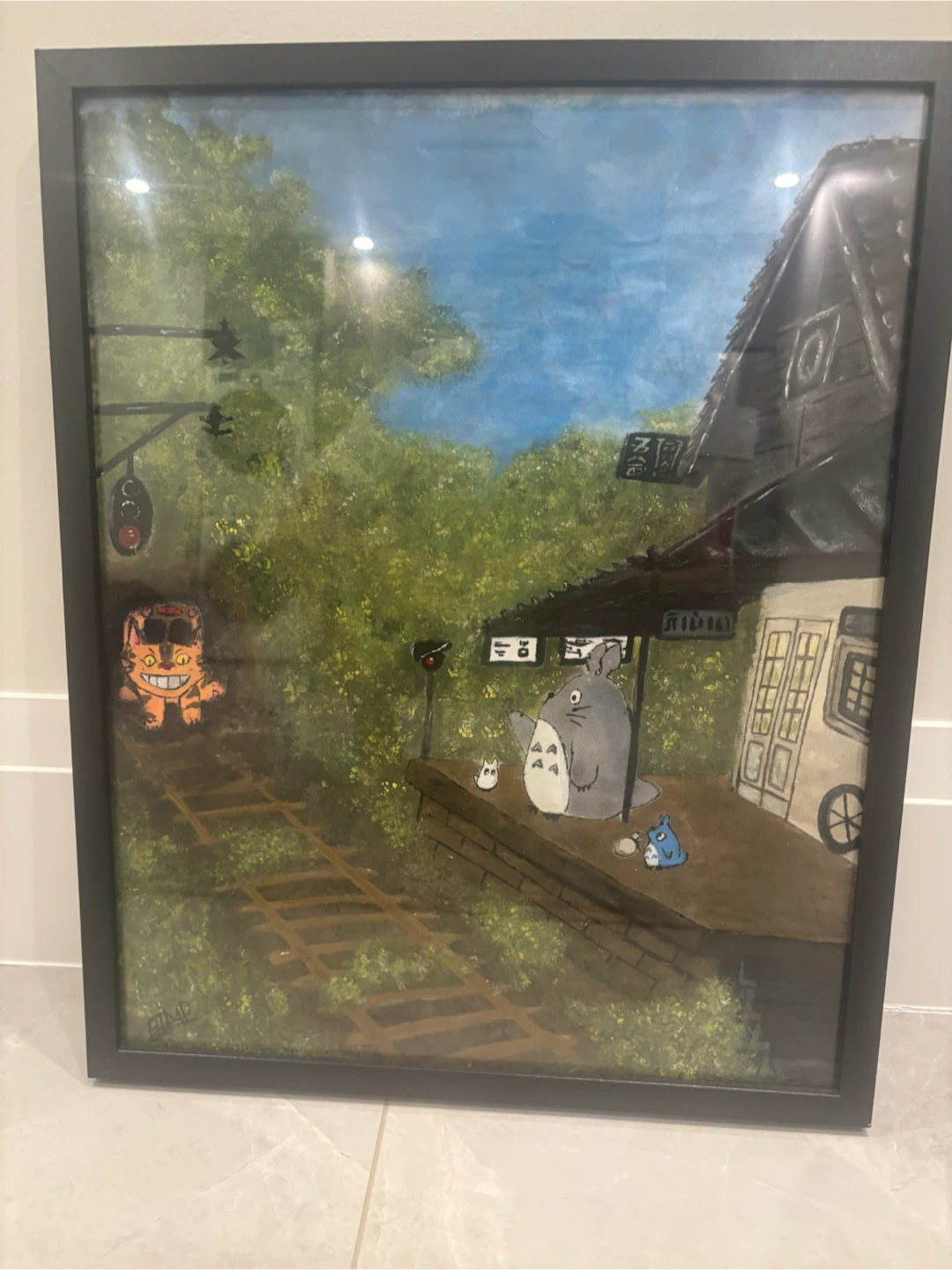 Framed My Neighbour Totoro Painting