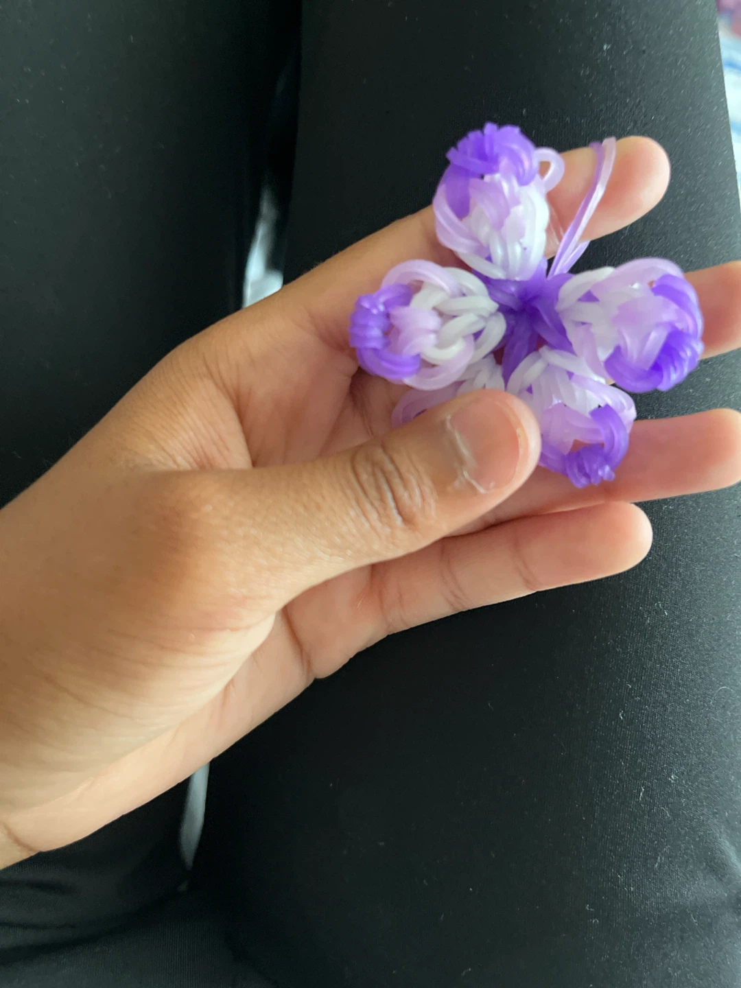 Purple and White Flower Loom Band Charm - photo 2