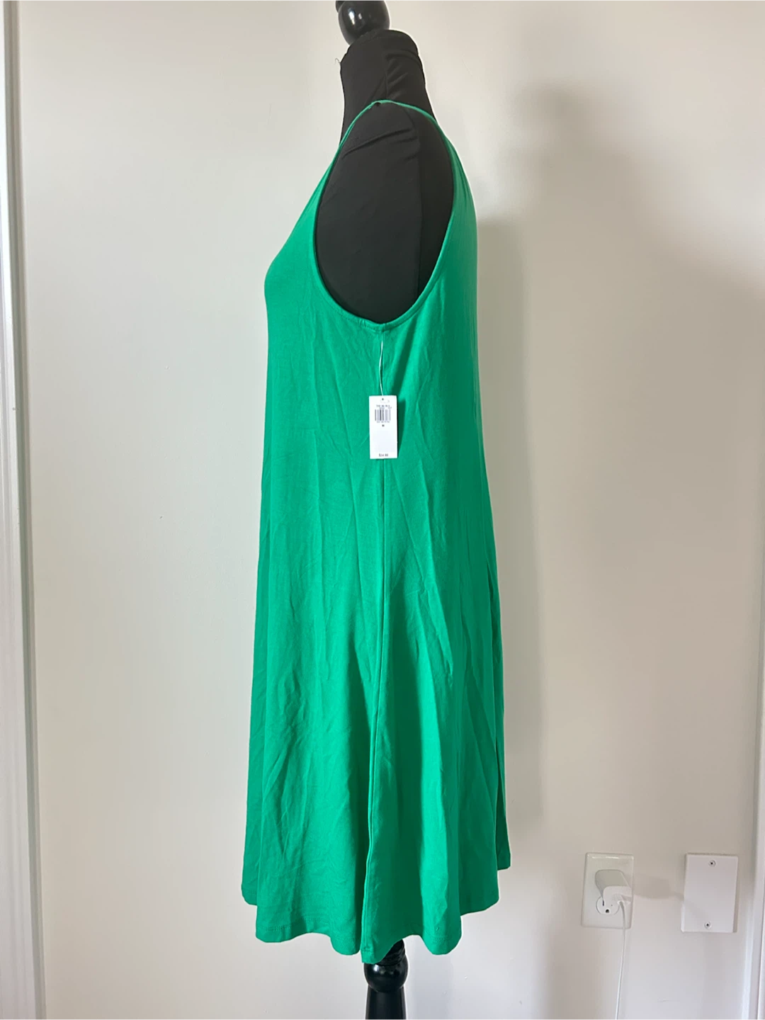 M - NEW with tag, Sleeveless Mini Swing Dress - Green - photo 3