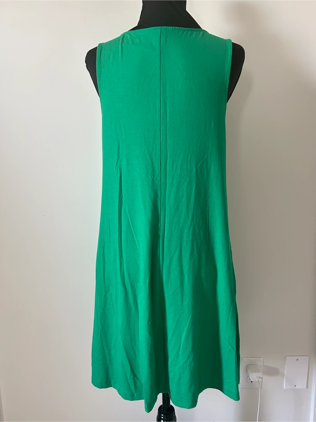 M - NEW with tag, Sleeveless Mini Swing Dress - Green - photo 5