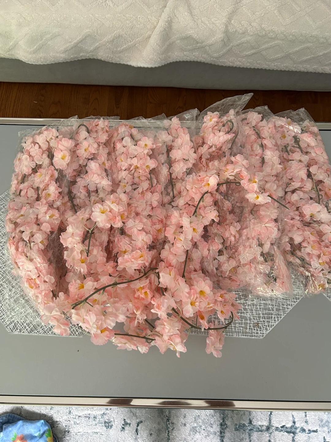 Artificial Cherry Blossom Flower Garland - photo 3