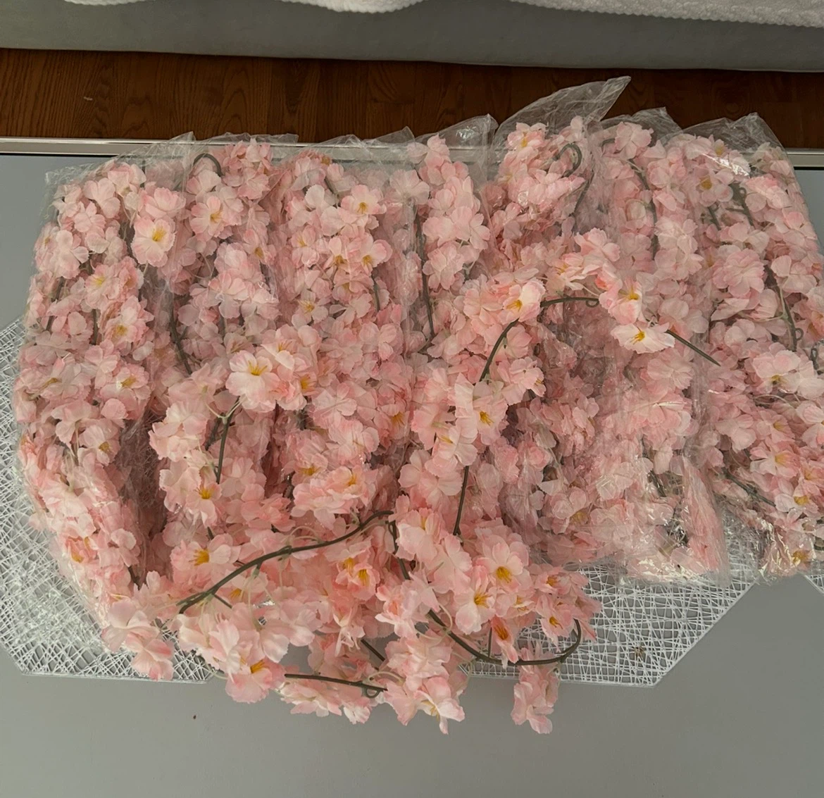 Artificial Cherry Blossom Flower Garland - photo 5