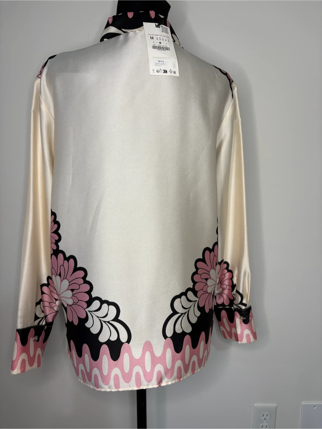 M- NEW with TAG! Zara Floral Print Button-Up Shirt - photo 3