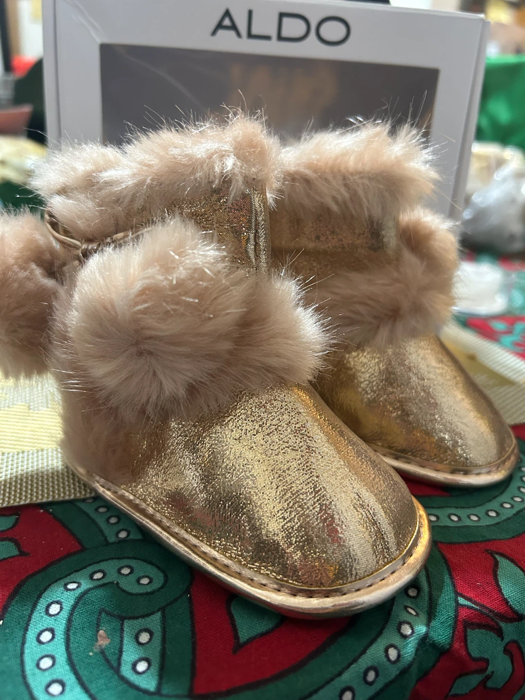 ALDO Baby Boots - Gold Size 3 (6-9 months)