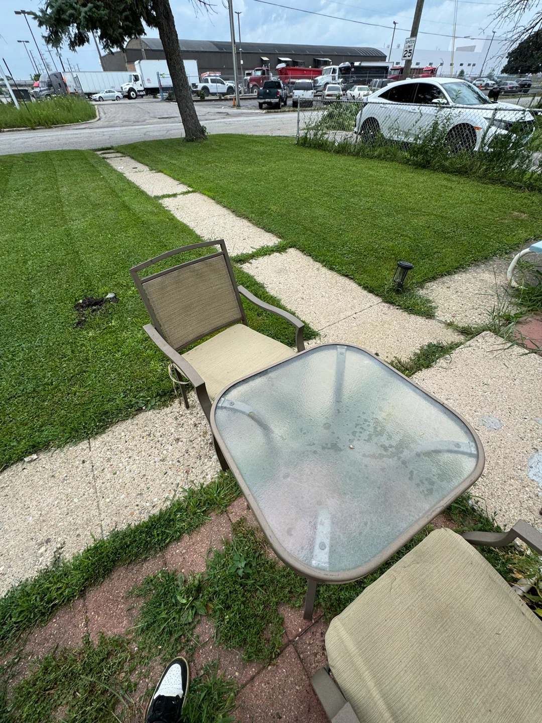 Patio Dining Set with Glass Top Table and 2 Chairs - photo 3