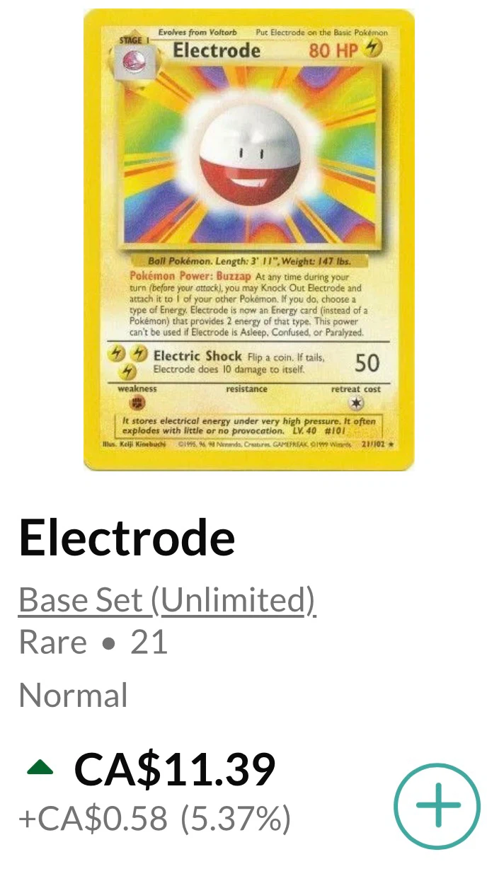 Electrode • Pokémon Base Set (Unlimited) *** - photo 3