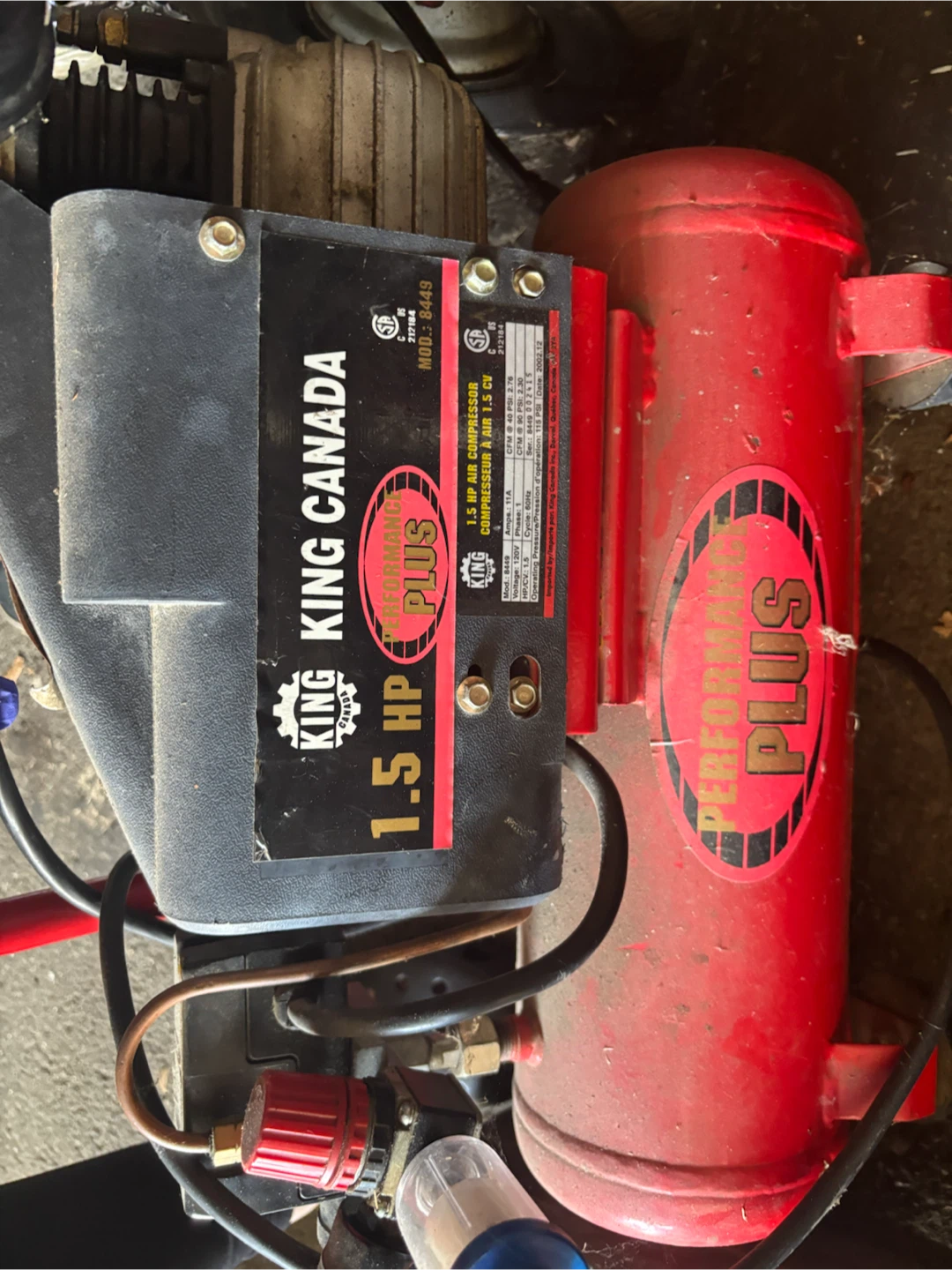 King Canada 1.5 HP Air Compressor