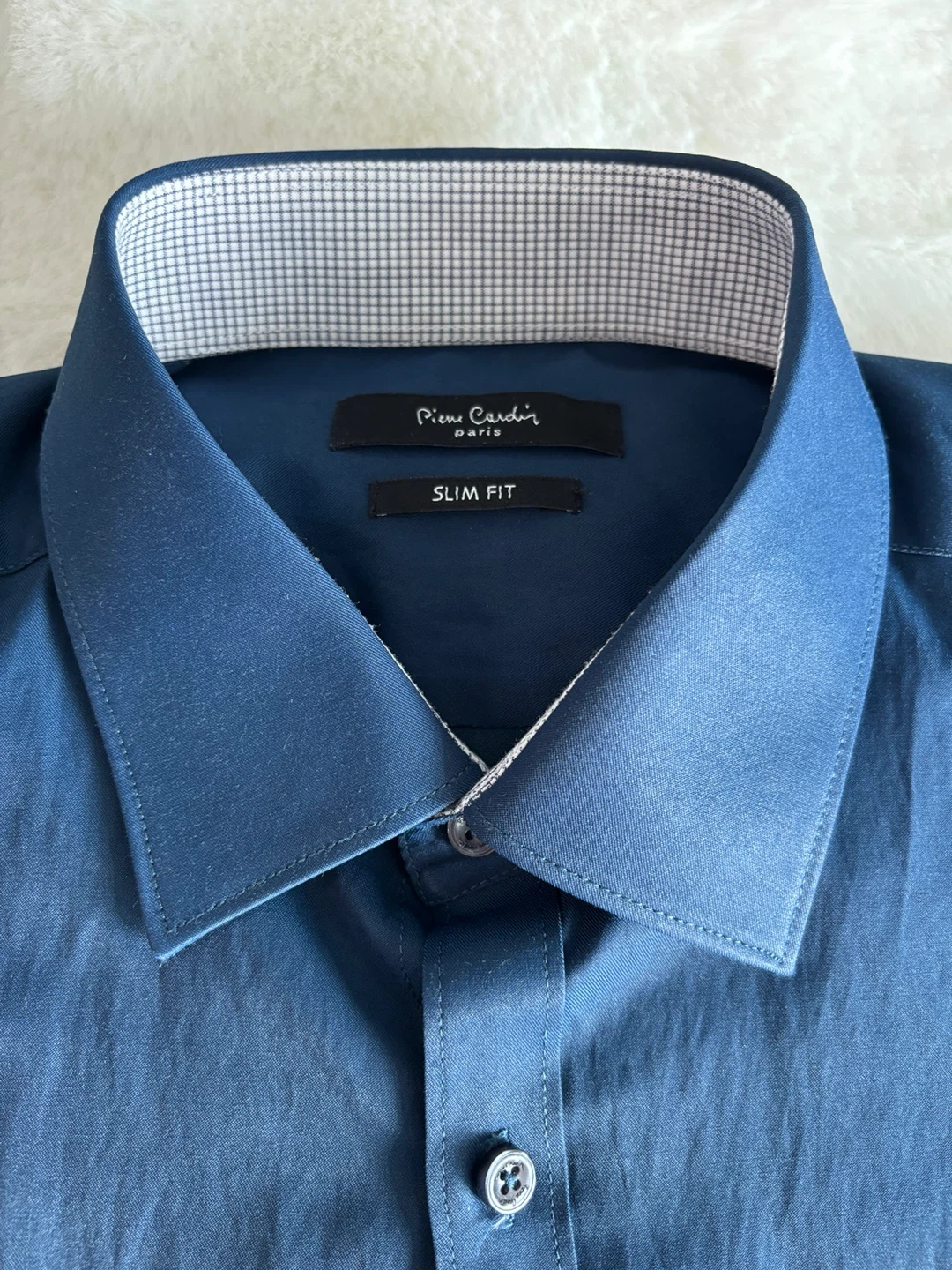 Mens Slim Fit Dress Shirt - Indigo Blue - photo 2