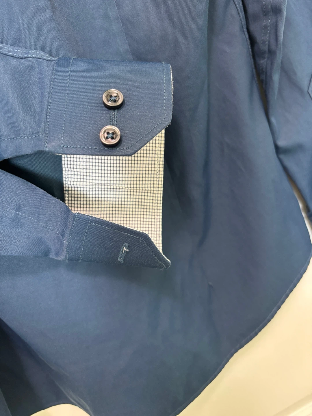 Mens Slim Fit Dress Shirt - Indigo Blue - photo 3