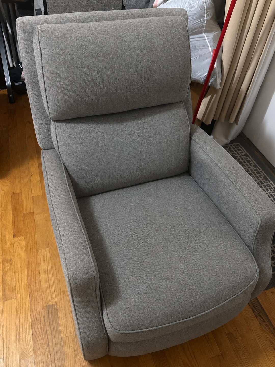 Gray Fabric Recliner Chair- lazy boy - photo 2