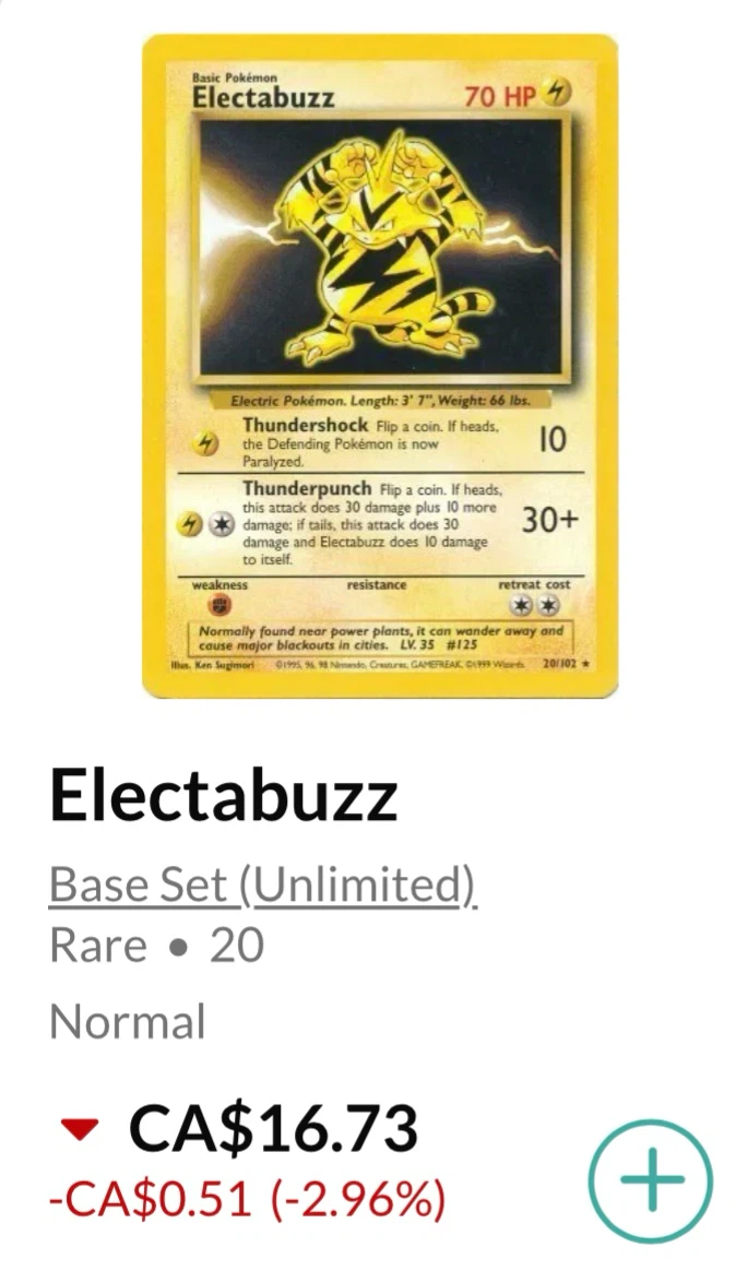 Electabuzz • Pokémon Base Set (Unlimited) *** - photo 3
