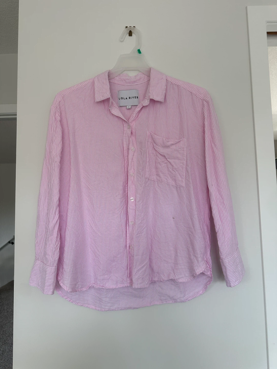 Lola River Pink Stripe Button-Up Shirt