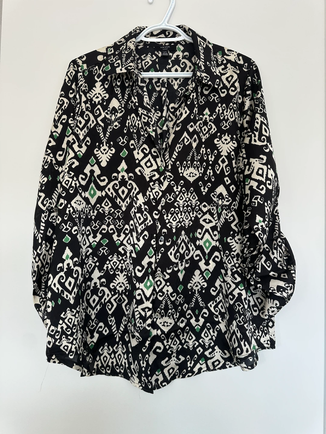 HAVER Women's Patterned Button-Up Shirt