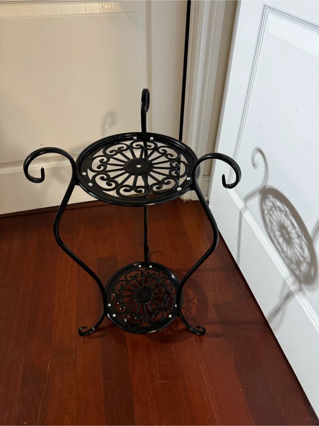 Black Metal Tiered Plant Stand