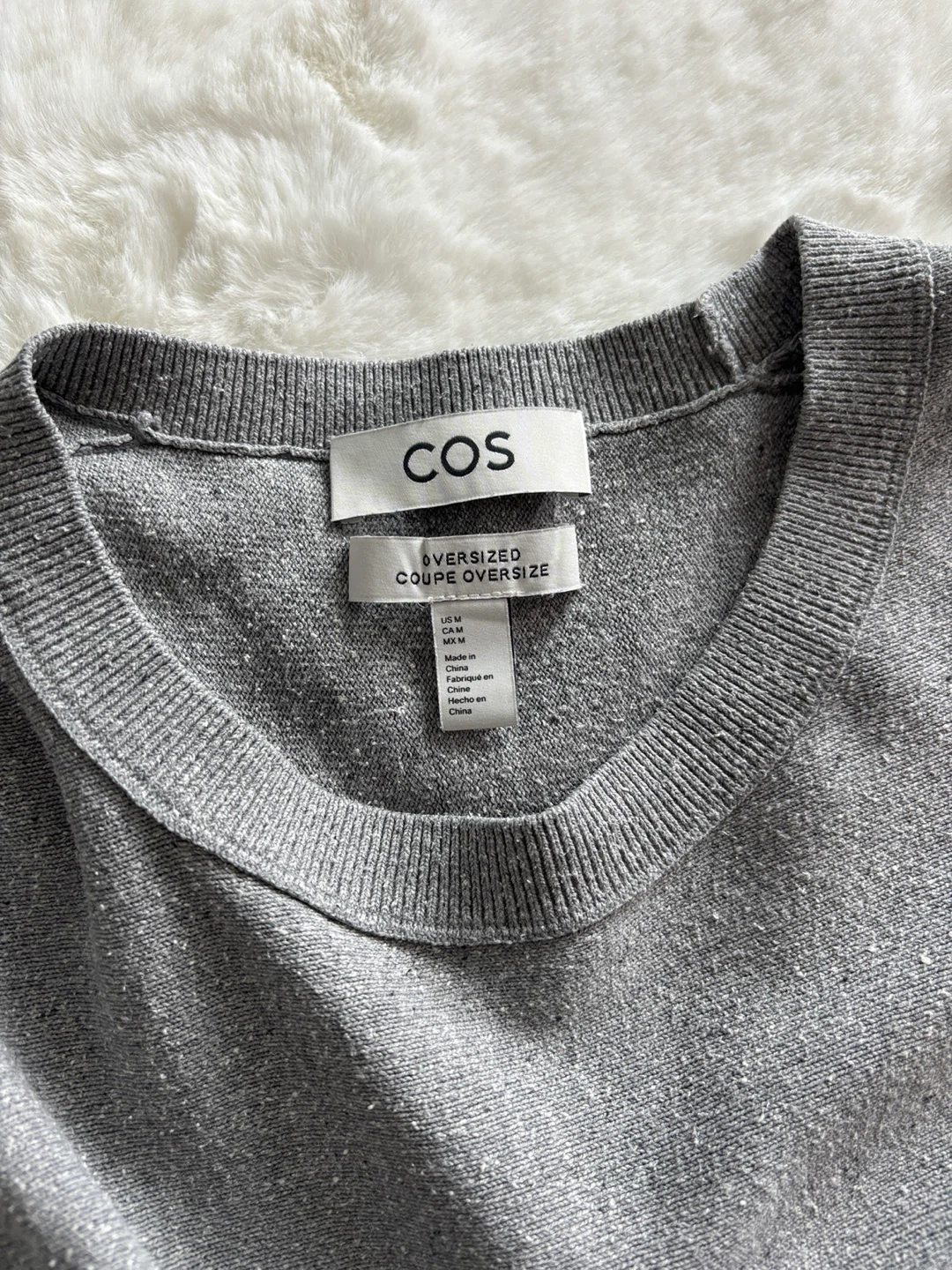 COS Oversized Coupe Oversize Grey Sweater - photo 2