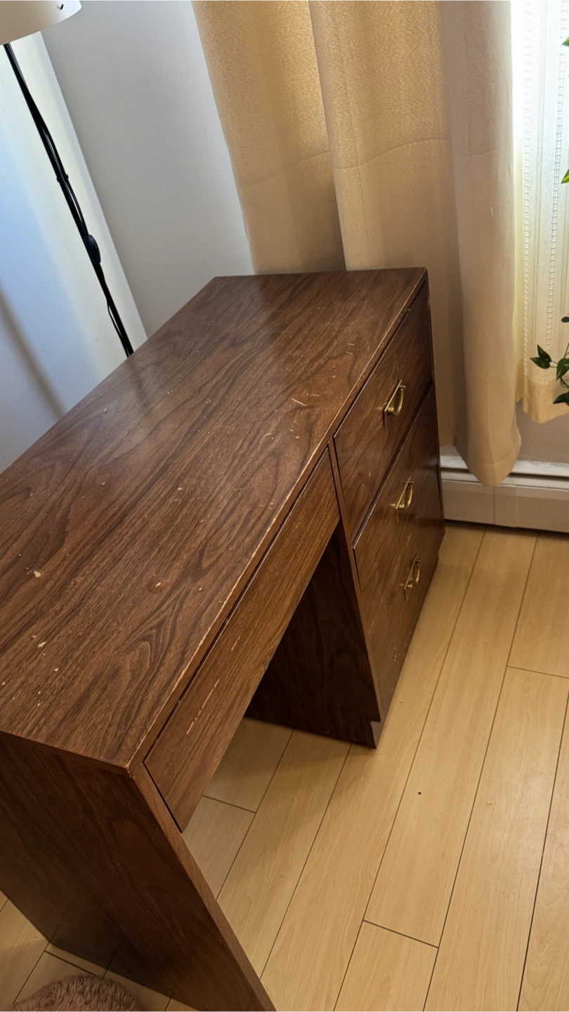 Wooden Desk with Drawers