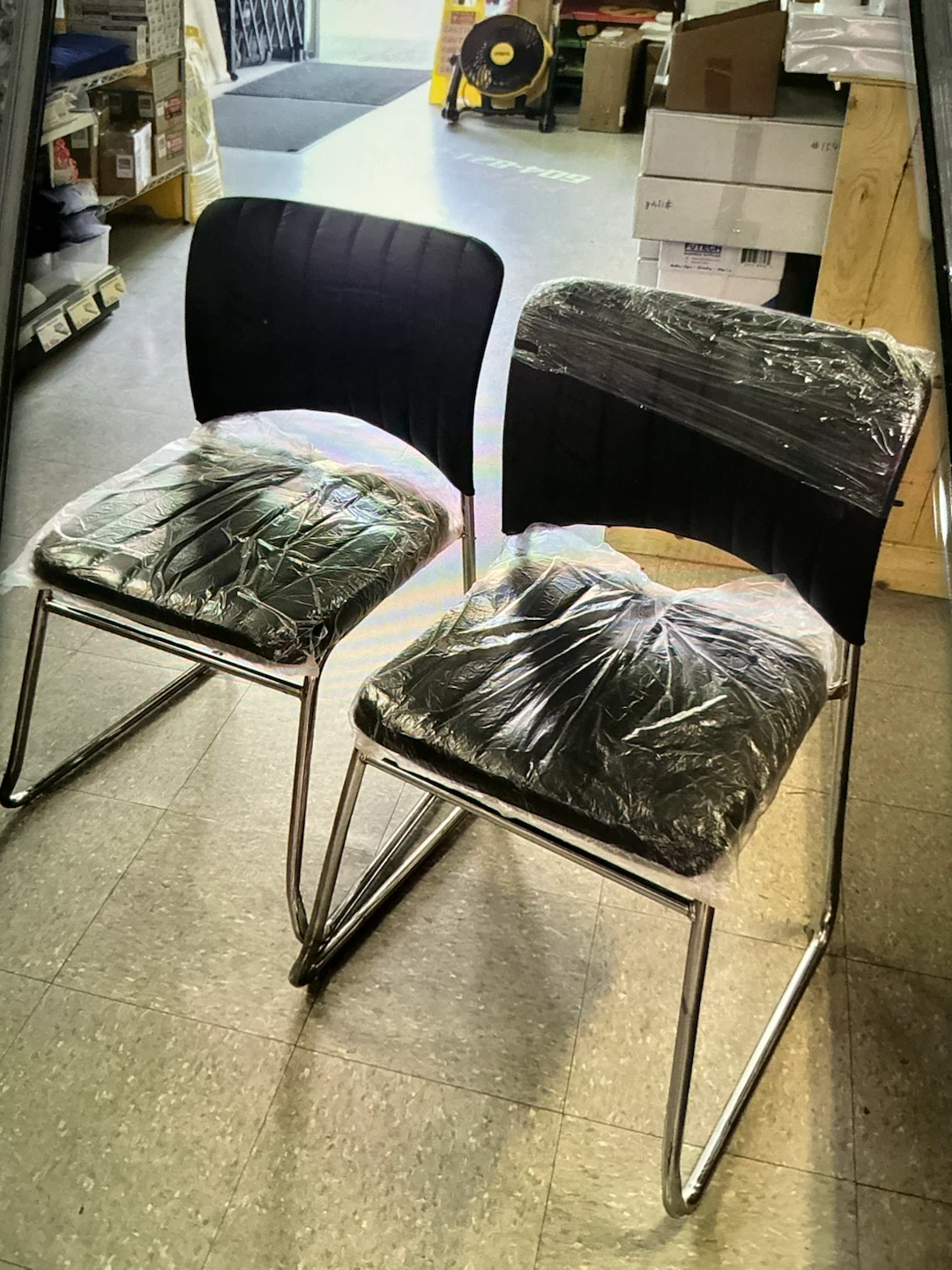 Black Leatherette Chair
