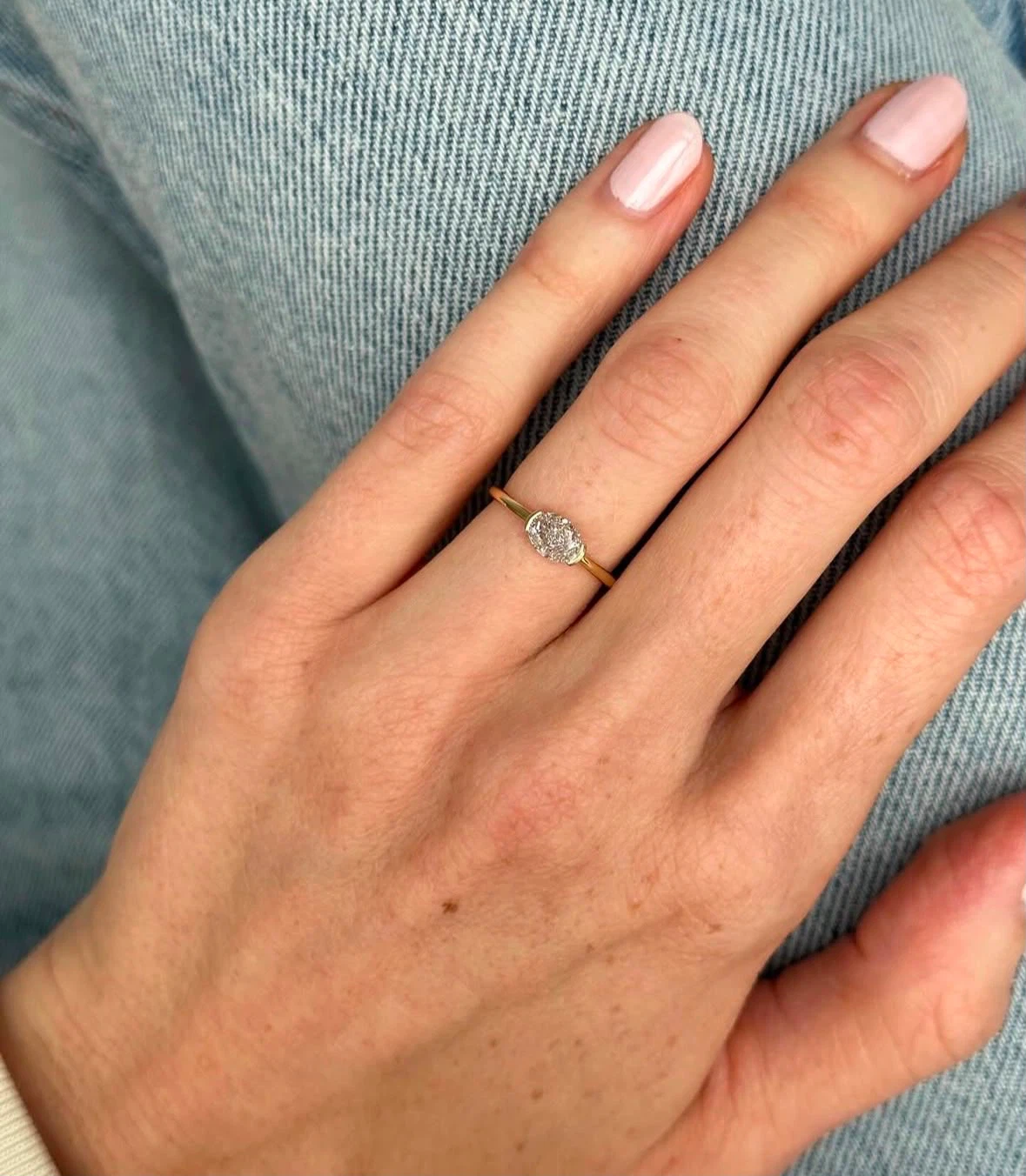 1 CT MARQUISE CUT MINIMAL SOLITAIRE RING - photo 2