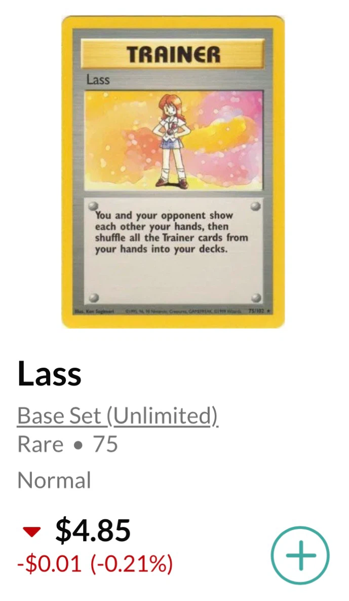 Lass Trainer • Pokémon Base Set (Unlimited) *** - photo 3