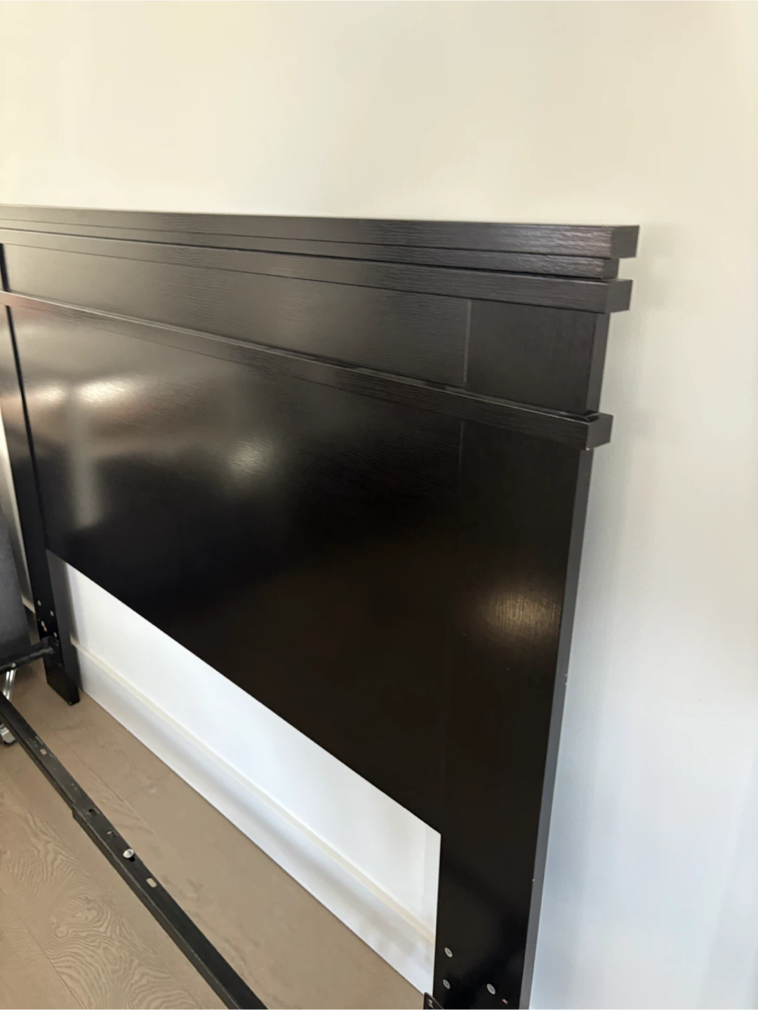 Black Headboard and Bed Frame