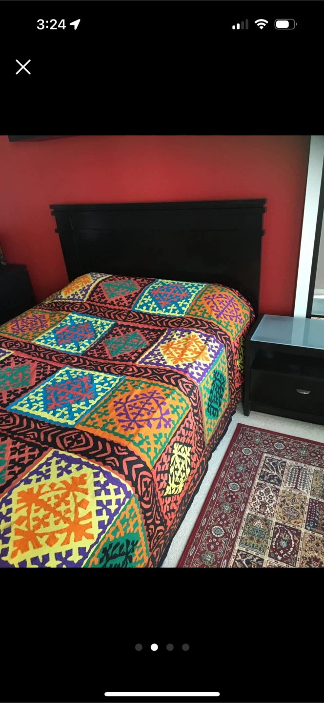 Black Headboard and Bed Frame - photo 5