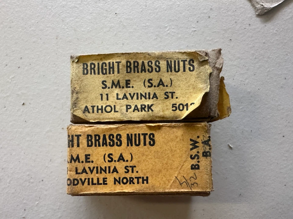 Brass Bolts, nuts & tool box. - photo 3