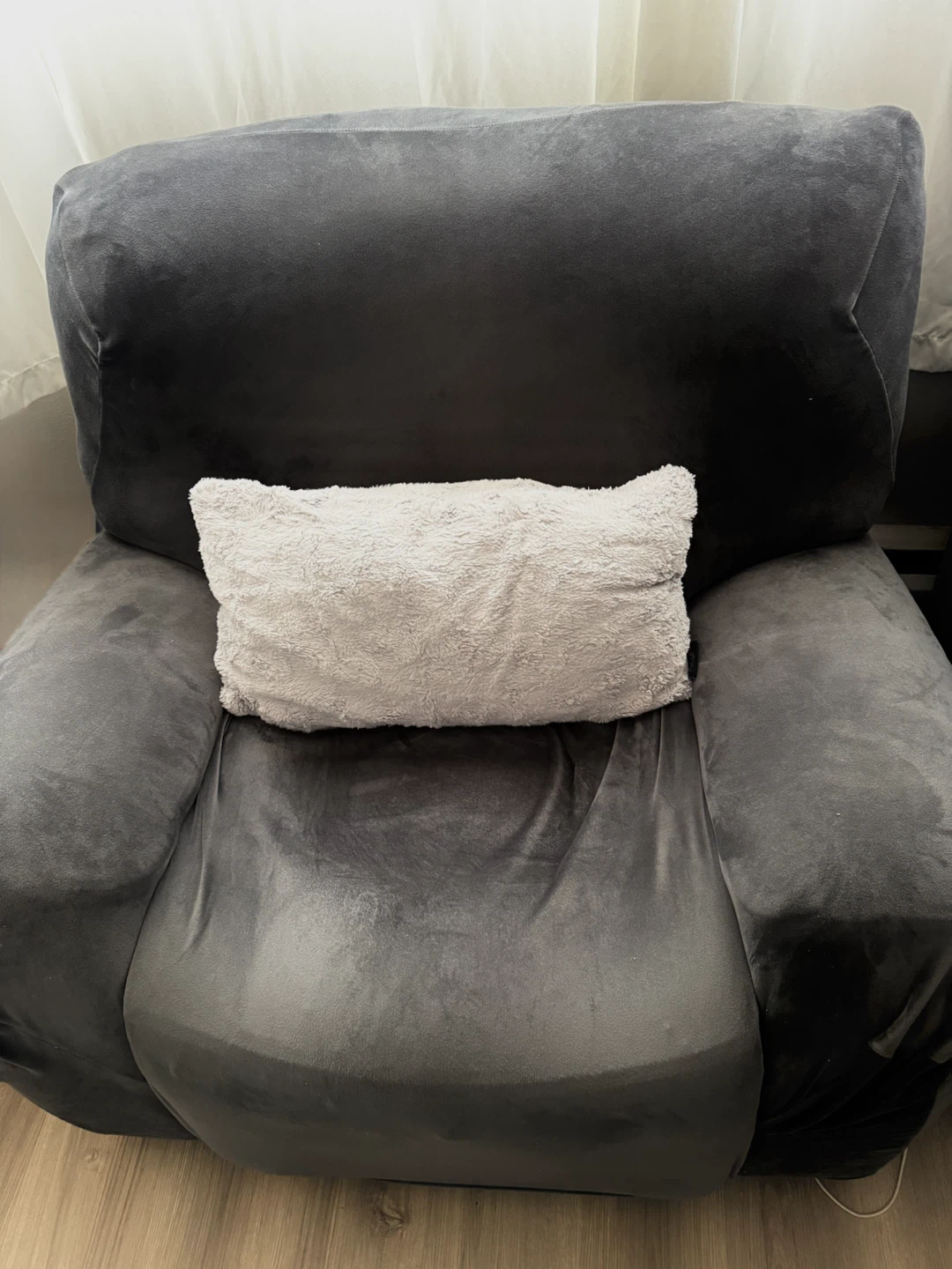 Grey recliner chair