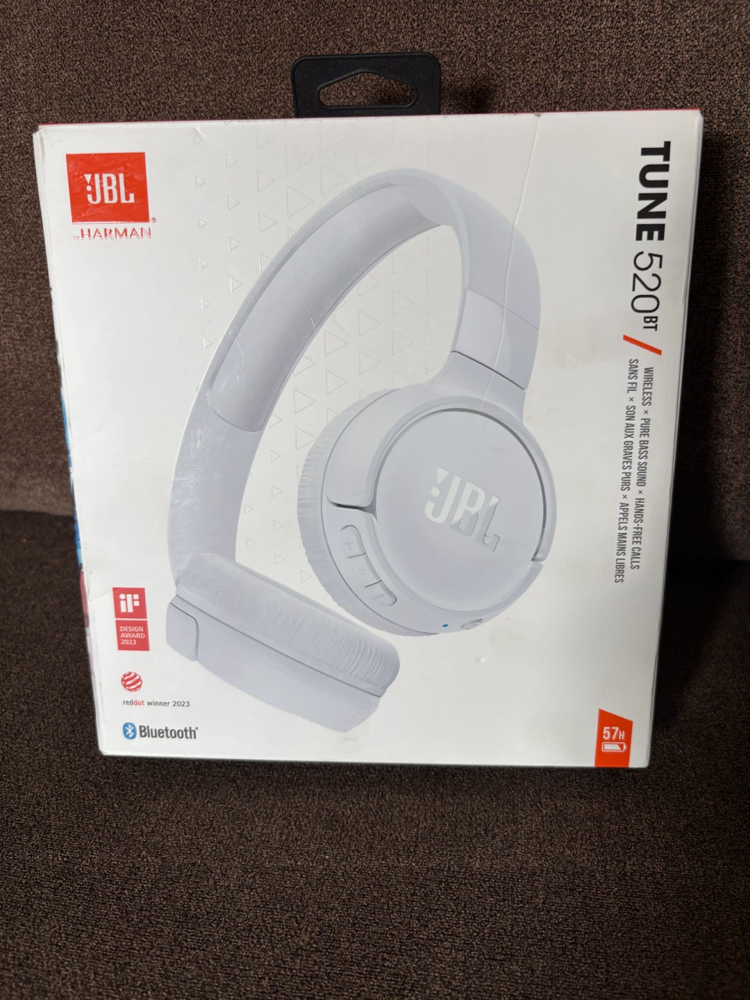 New JBL Tune 520BT - Wireless On-Ear White Headphones