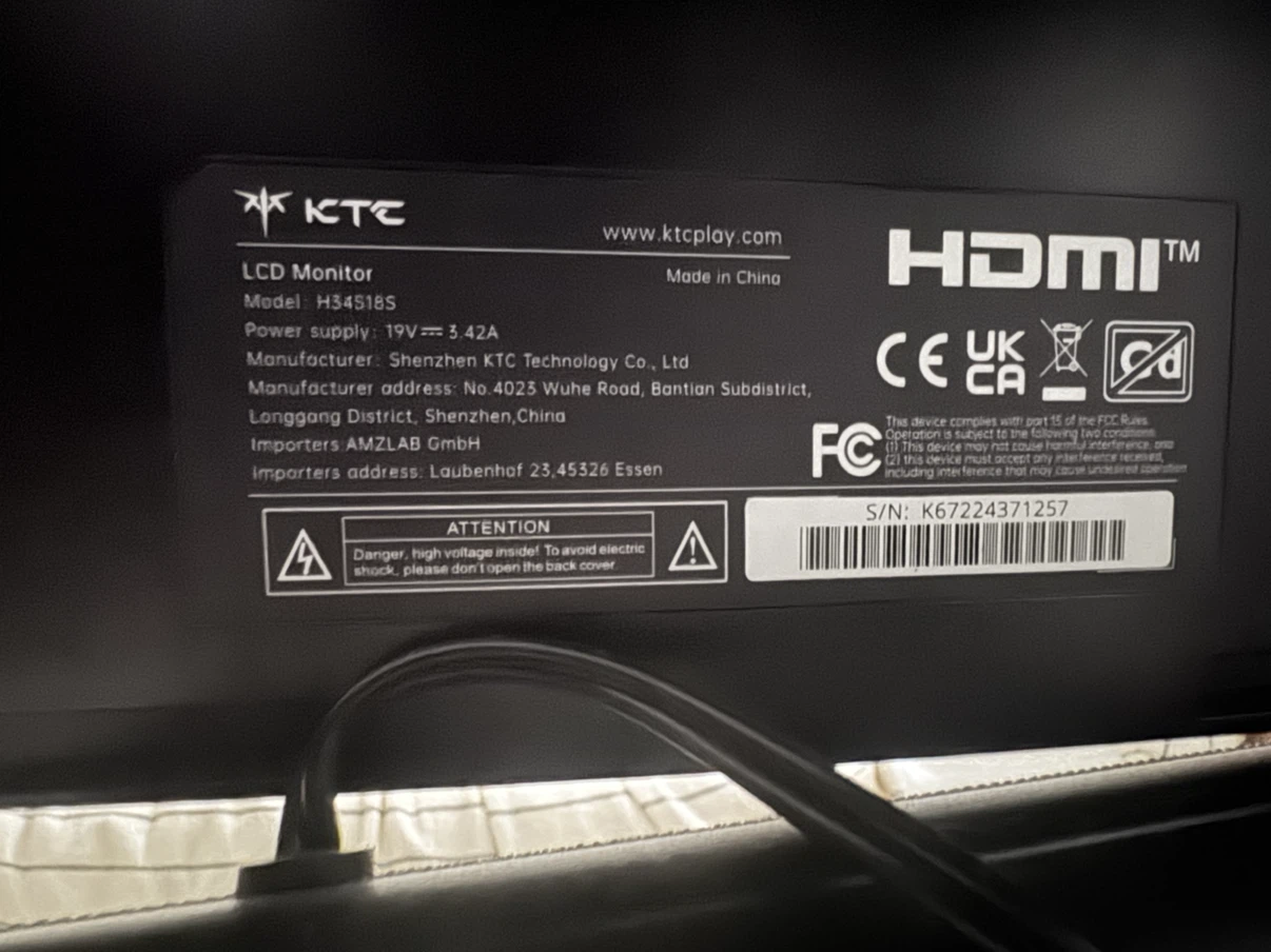 KTC 34” Ultrawide Curved Monitor - photo 2