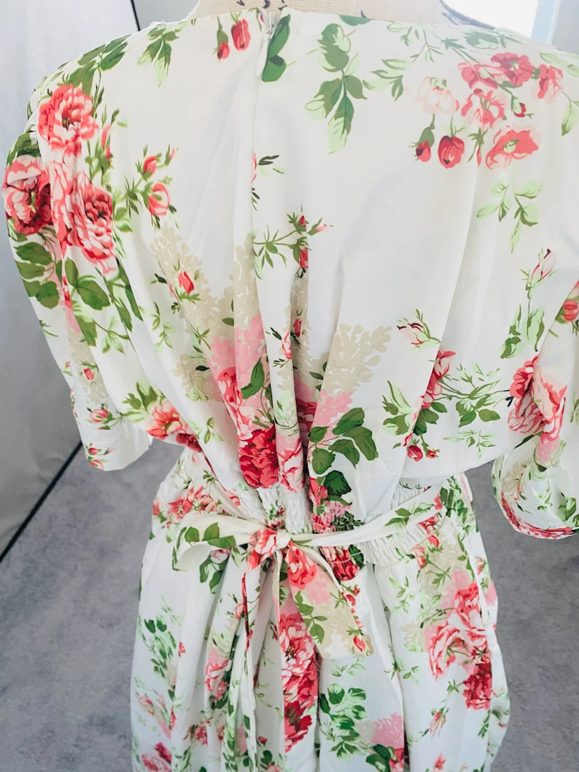 White Floral Midi Dress - photo 4