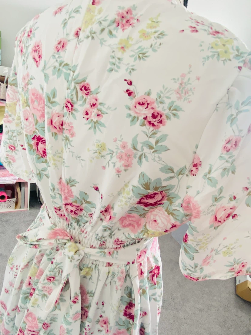 Floral Midi Dress with Sailor Collar - photo 3